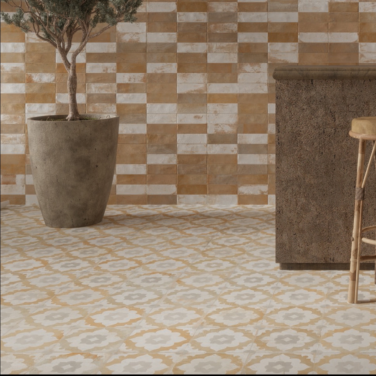 Gulvflis FS Checkers Blossom 45x45