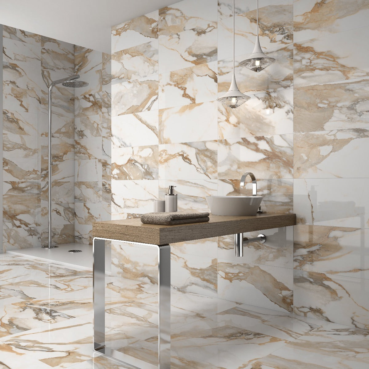 Gulvflis Crash Beige Marmor 60x60