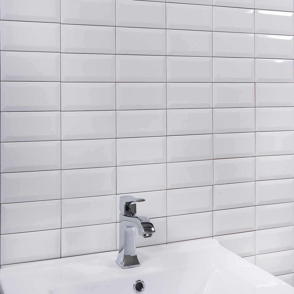 Veggflis Metro Hvit Blank 7,5x15