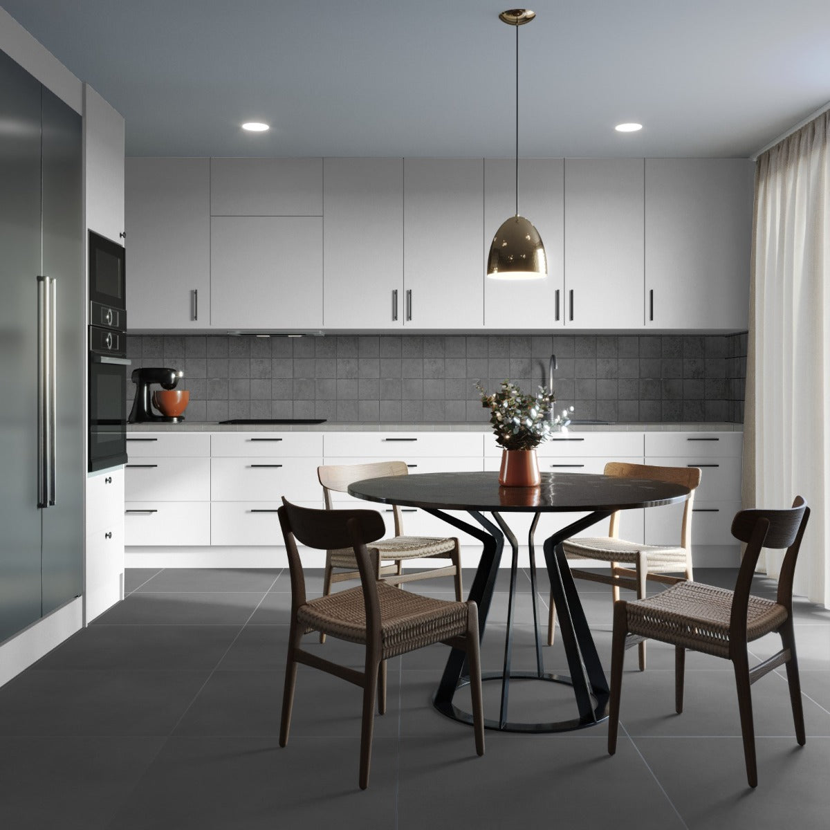 Gulvflis Luna Middle Grey 10x10