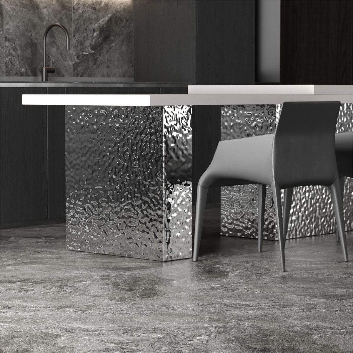 Gulvflis Newport Graphite Marmor Matt 60x60