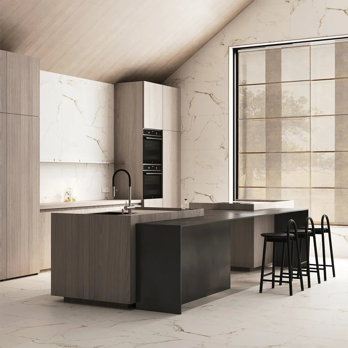 Gulvflis Carrara Gold Marmor Matt 60x60