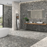 Gulvflis Inlay Terrazzo Graphite Matt 60x120