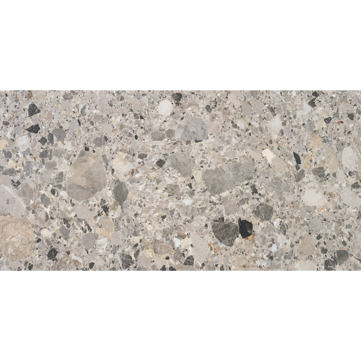Gulvflis Inlay Terrazzo Graphite Matt 60x120