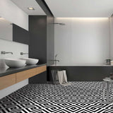 Gulvflis Lines Black 20x20