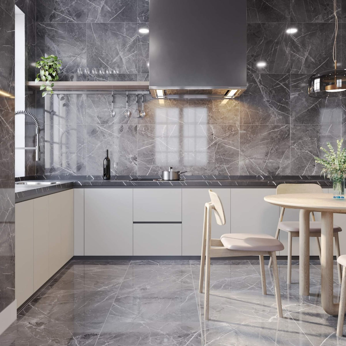Gulvflis Aura Marengo Blank Marmor 60x60