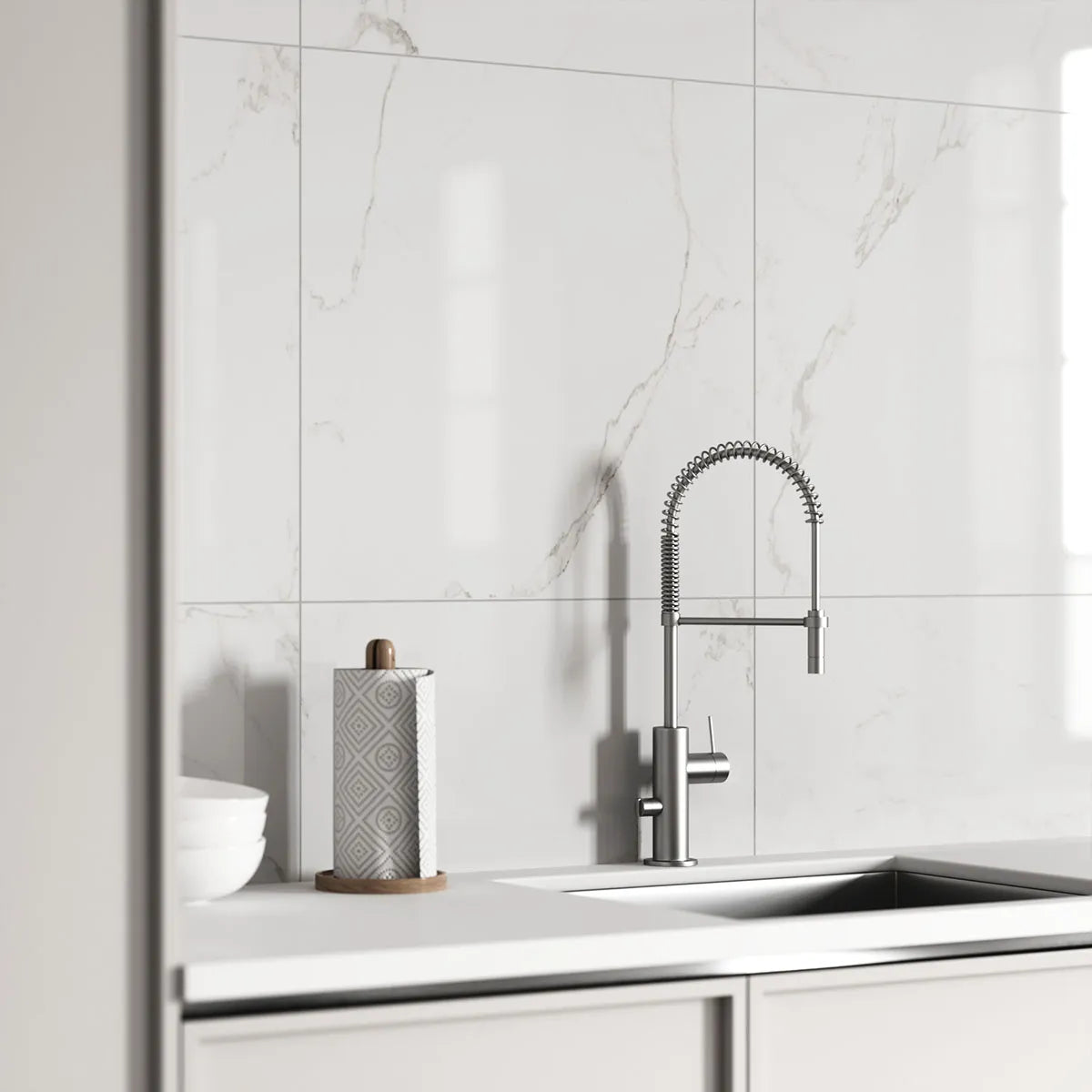 Gulvflis Carrara Marmor Blank 60x60