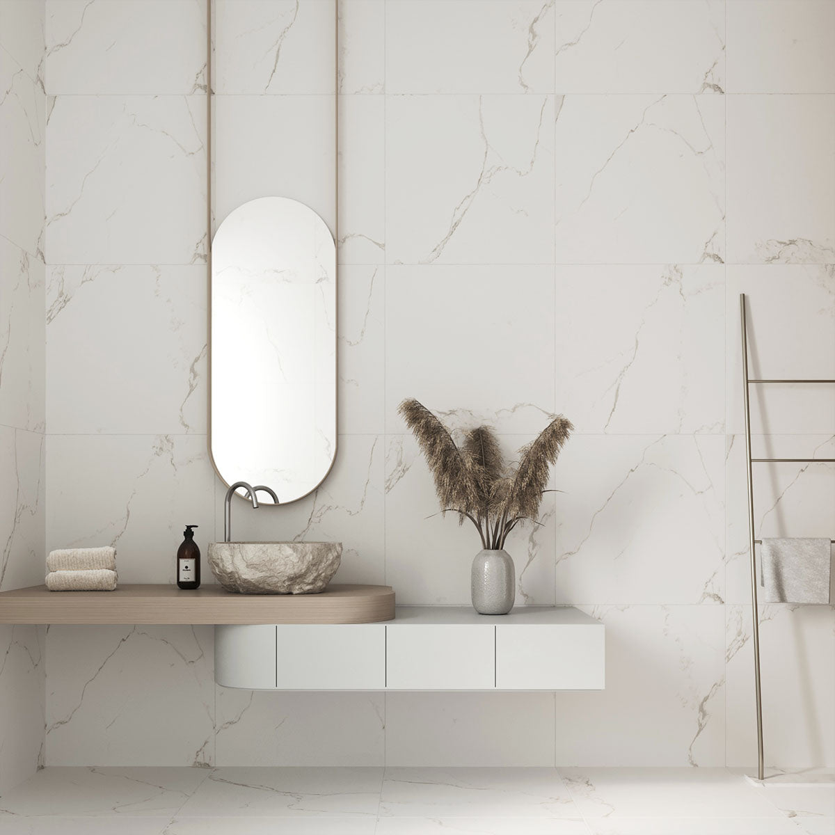 Gulvflis Carrara Marmor Matt 60x60