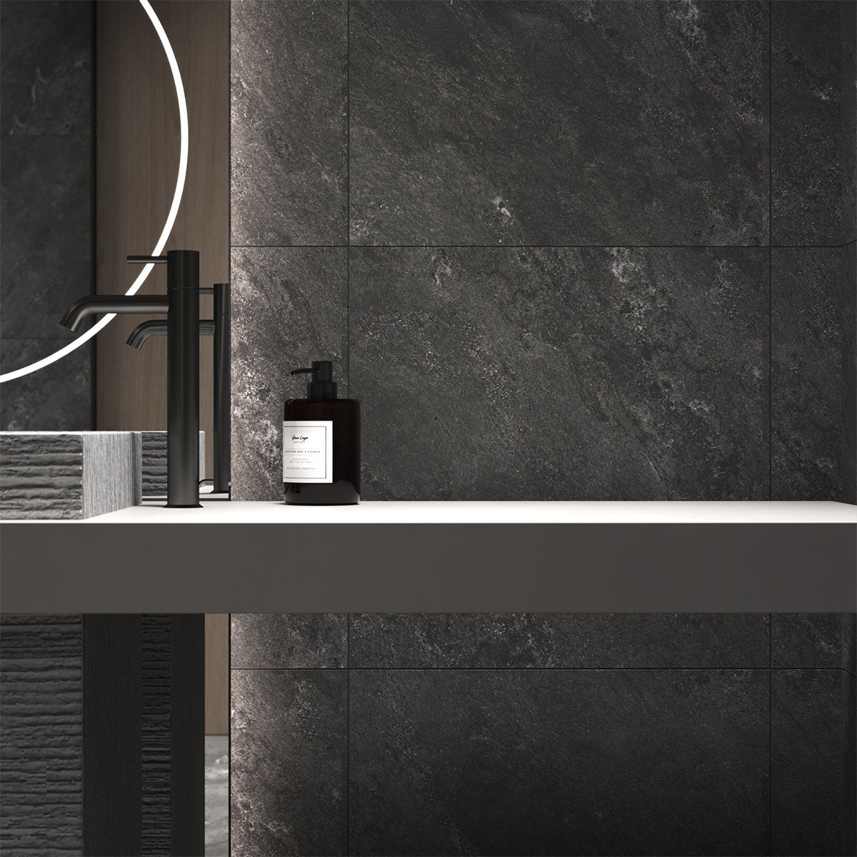 Gulvflis Newport Graphite Marmor Matt 60x60