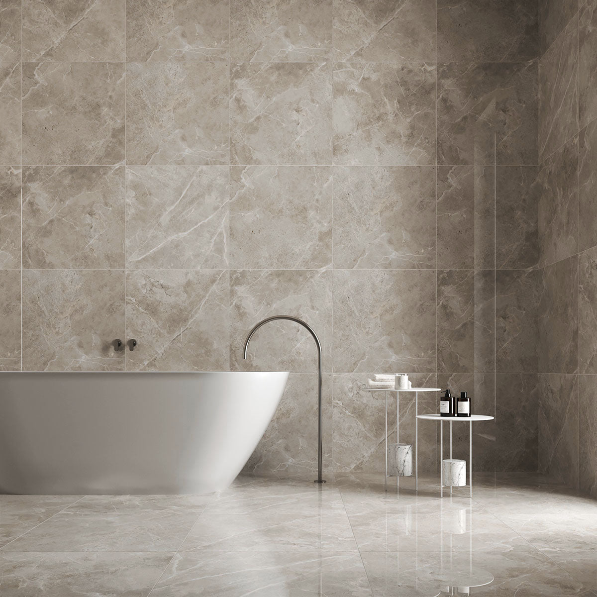 Gulvflis Pulpis Mid Grey Marmor Blank 60x60
