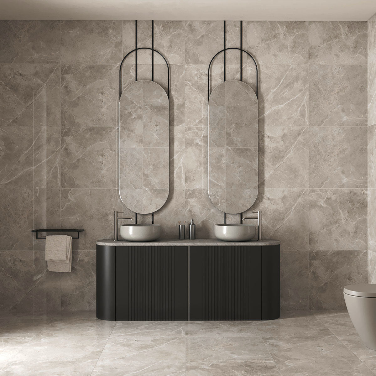 Gulvflis Pulpis Mid Grey Marmor Blank 60x60