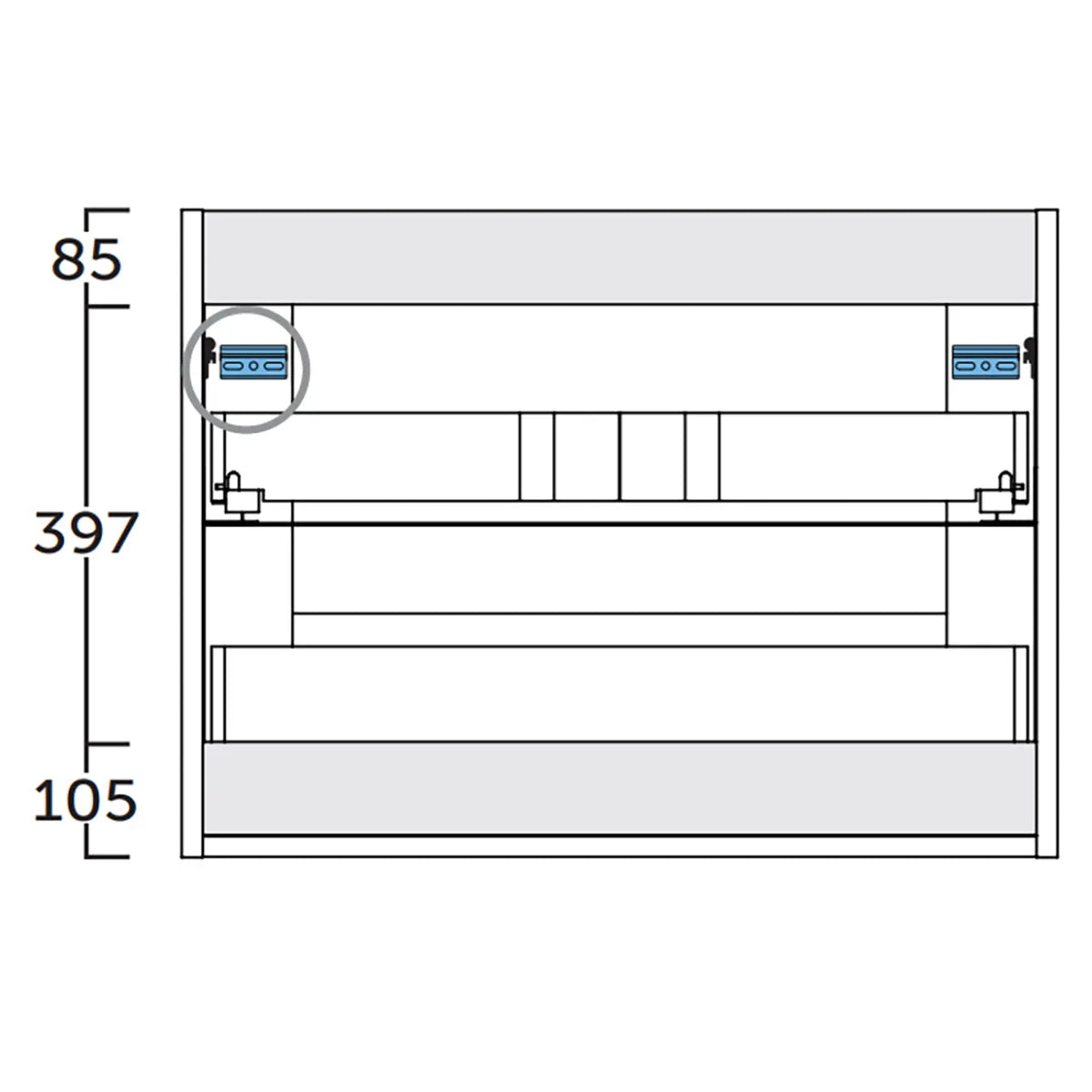 Servantskap 120 cm Tenfors Allmoge Antrasitt