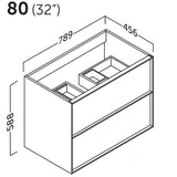 Servantskap 80 cm Tenfors Nordlig Hvit Matt