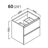 Servantskap 60 cm Tenfors Viken Hvit Matt