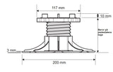 Pidestall 73-110mm