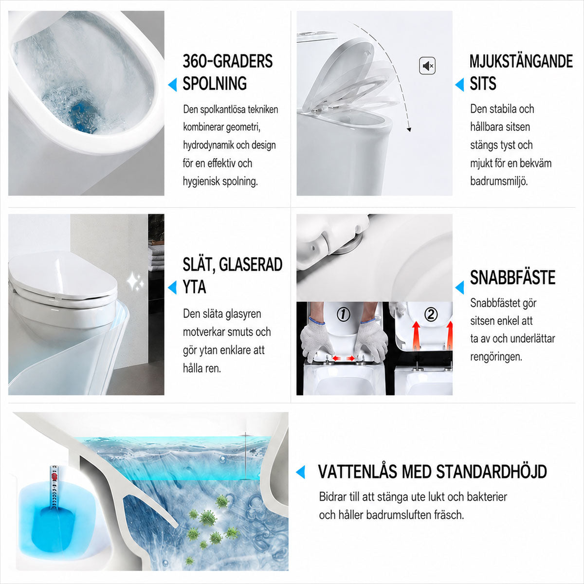 Toalett Tenfors Sanitario Hvit Blank