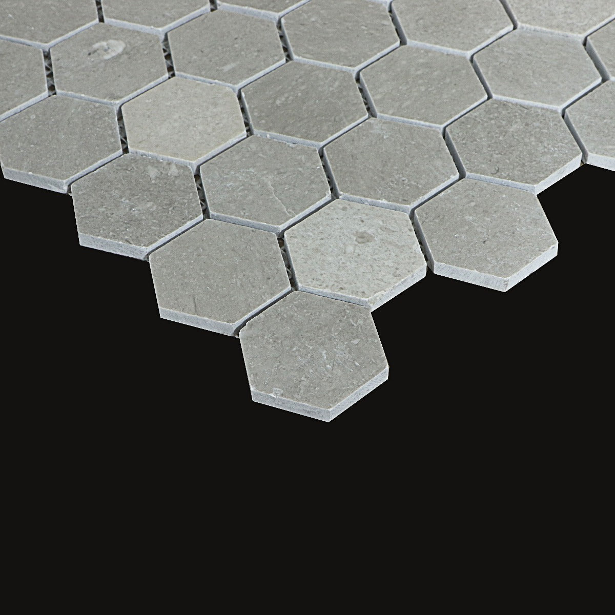 Mosaikk Marmor Hexagon Stone Grey