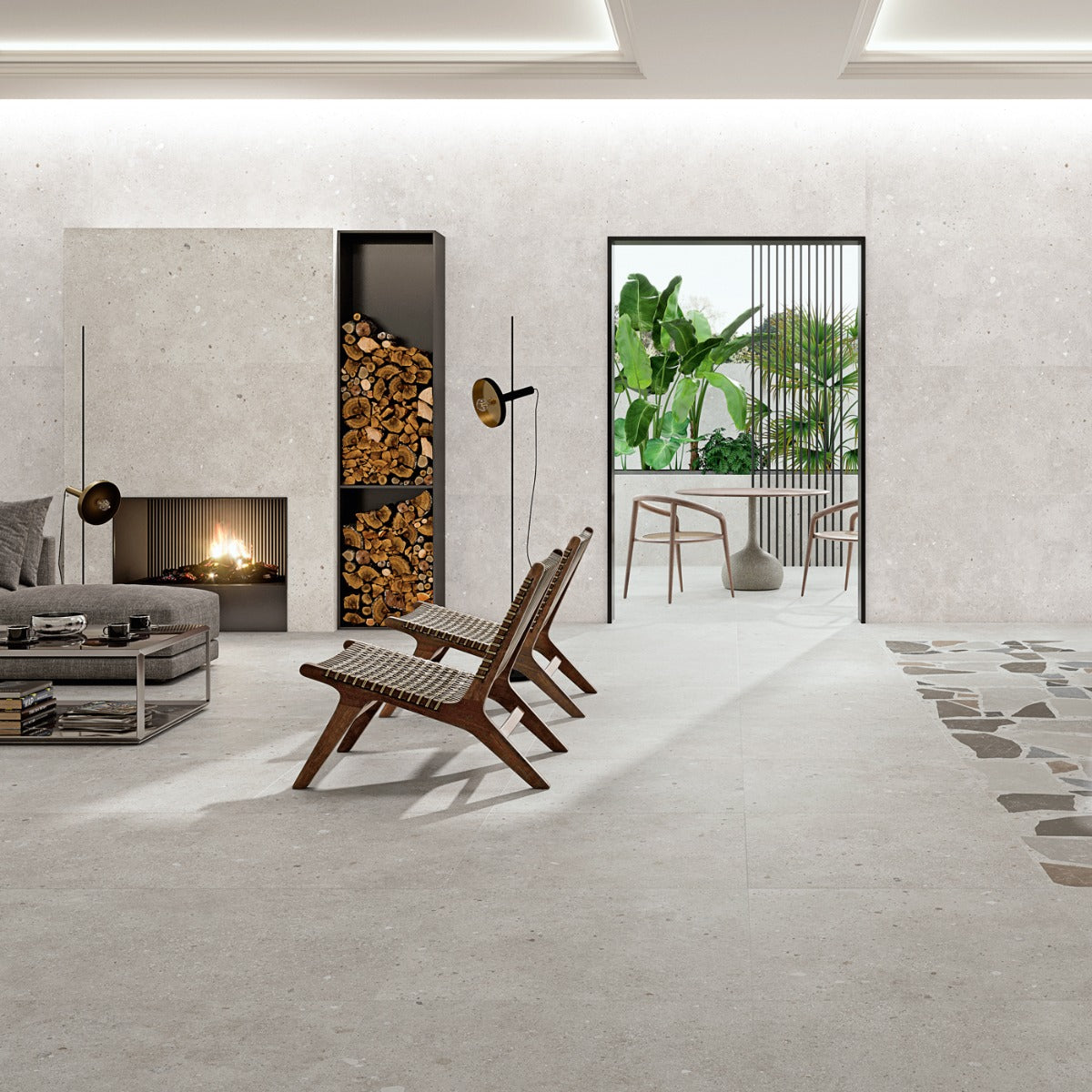 Gulvflis Glamstone White Matt 75x75