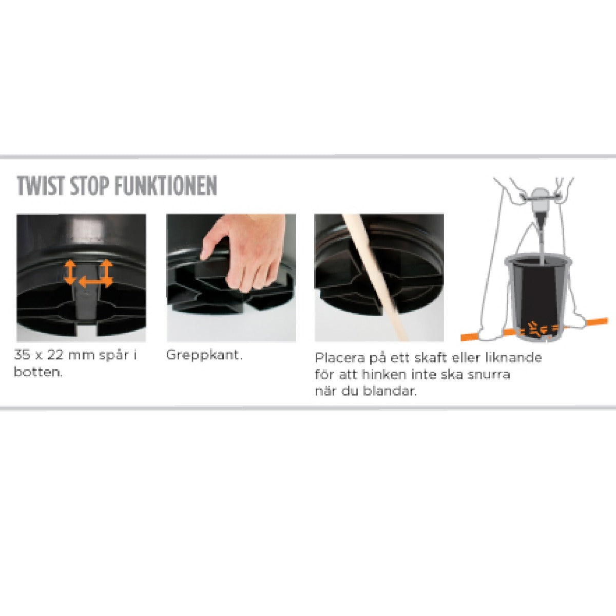 Bøtte 30 L Twist stop Heavy Duty