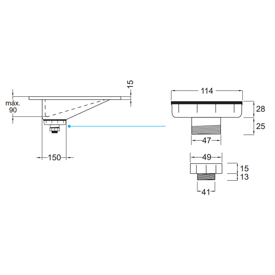Servant Solid Surface Tenfors Flow 80 cm Hvit Matt