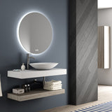 Frittstående Servant Solid Surface Tenfors Oval 57x41 cm Hvit Matt