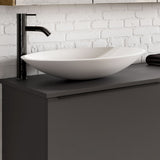 Frittstående Servant Solid Surface Tenfors Oval 57x41 cm Hvit Matt