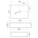 Frittstående Servant Tenfors Estambul 50x38 cm Hvit Blank