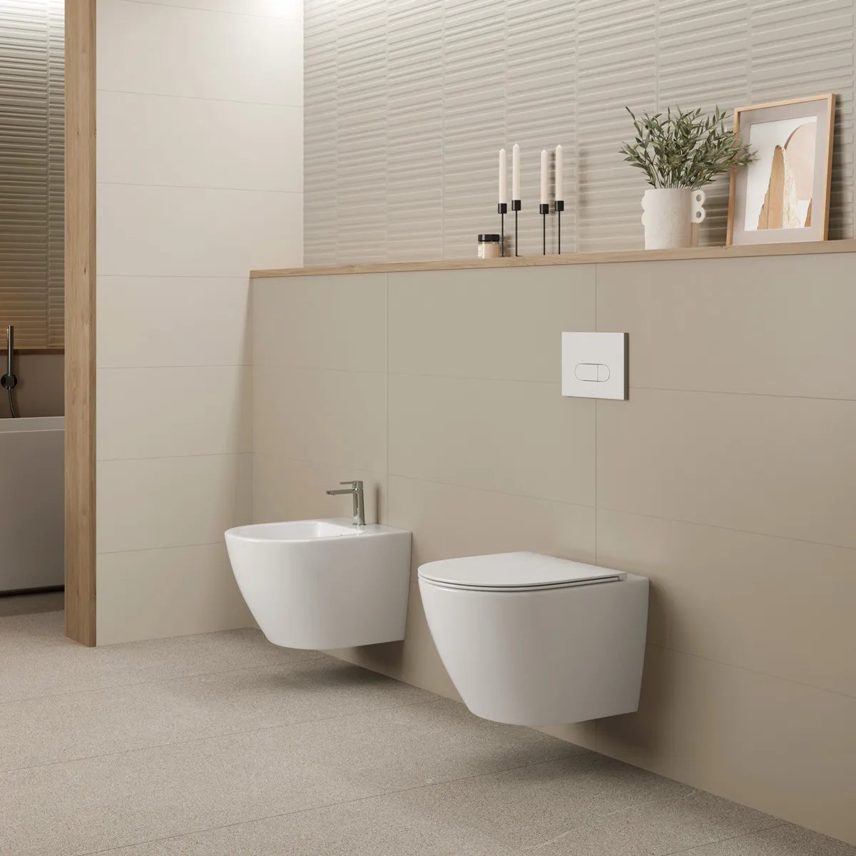 Vegghengt toalett Tenfors Sanitario Plus Hvit Blank