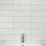 Veggflis Rustico Hvit Matt 10x30